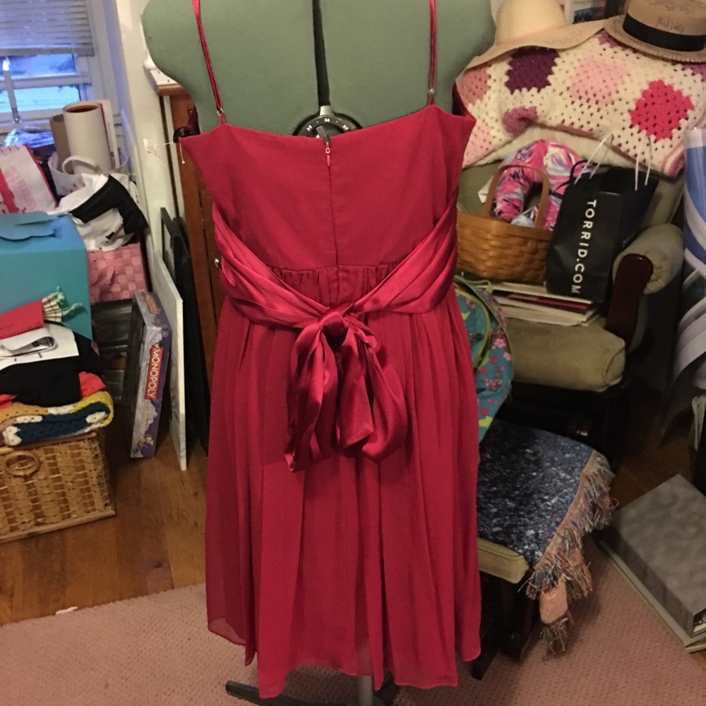 Maggy London NWT GORGEOUS Red Cocktail Dress 14 - Picture 2 of 4